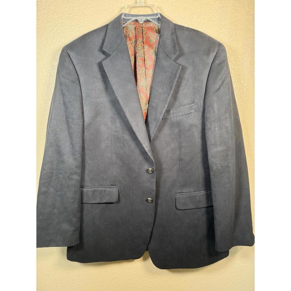 Lauren Ralph Lauren Men’s  Sz‎ 44R Black Polyester  Paisley Lined Jacket